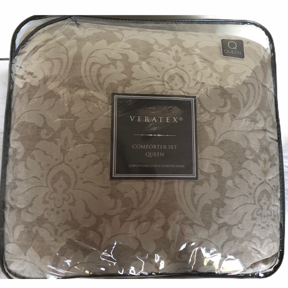 Gold/Tan Patterned Veratex Queen Comforter Set - Picture 4 of 4